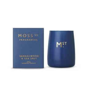 Moss St Candle 320G Sandalwood And Sea Salt